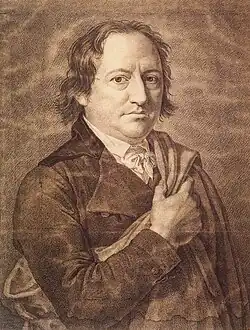Portrait of Johann Wolfgang von Goethe, chalk drawing, 1800