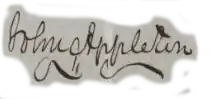 Signature of John Appleton