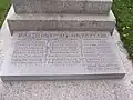 East view of bottom portion of monument.