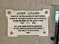 Memorial tablet of John Adams