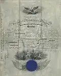 Parker's Naval Commission signed by President Arthur in 1883