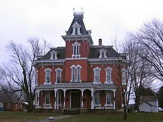 The John Wright Mansion, a historic site in the township