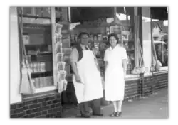 John and Maria Re outside the original The Re Store, c. 1939