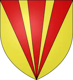Coat of arms of Brechin, based on the arms of Henry, Lord of Brechin, the natural son of David, Earl of Huntingdon