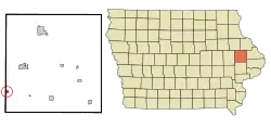 Location of Martelle, Iowa