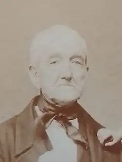 Portrait photograph of elderly Joseph Higginson, c. 1877