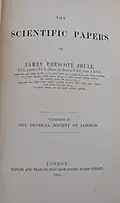 Title page of volume I of "The Scientific Papers"
