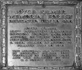 Dedication plaque