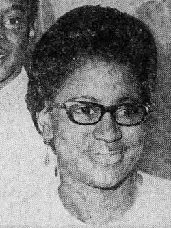 Black-and-white headshot of Abernathy, who wears glasses