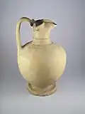 "Cypro-Classical II" Ware: Vase with moulded ridges about neck, of unpainted clay (480–310 BC) Metropolitan Museum of Art