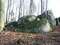 The rocks at the Juhöhe are supposed to be the petrified dogheads of the Rodensteiner cry of hounds.