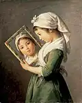 Artist's daughter Julie Le Brun with a mirror (1787) by Élisabeth Vigée Le Brun