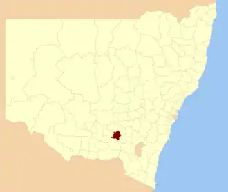 Location in New South Wales