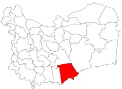 Location in Tulcea County