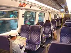 First class compartment of an un-refurbished SP1900