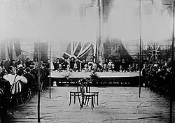 Foundation ceremony of the Chinese Section of KCR in 1909. Group photo of both Chinese and British officials.