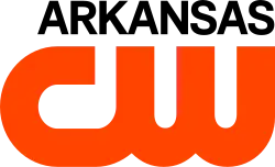 The CW network logo in red-orange with the word "Arkansas" in black above it.