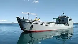 Indonesian Army LSTs of the Army's water transportation unit.