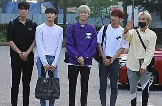 KNK in August 2019. From left to right: Seoham, Dongwon, Jihun, Inseong, and Heejun