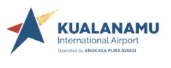A Batak-based turquoise-colored paper plane, along with text "Kualanamu: Airport of Indonesia."