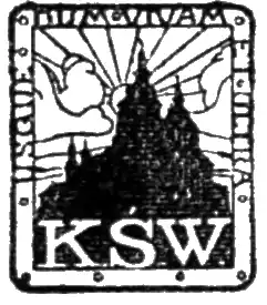 logo of the "Księgarnia Święty Wojciech" in the 1920s