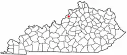 Location of Buckner, Kentucky