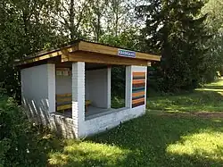 Bus stop in Kaasiksaare village