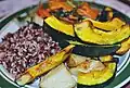 Dish of roasted kabocha