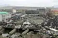 The dried river in the central city of Kabul
