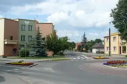 Centre of the town with gmina administration building