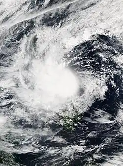 Tropical Storm Kai-tak making landfall in the Philippines on December 16