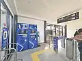 Departure platform concourse with vending machines