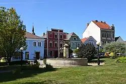 Tenement houses at the town square
