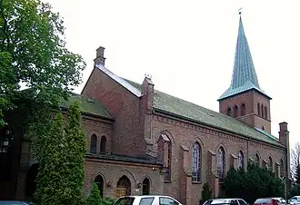 The church viewed from the northeast