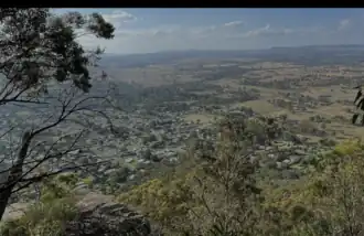Kandos from the perspective of a nearby mountain.