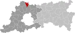 Location of Kapelle-op-den-Bos in Flemish Brabant