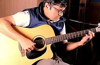 During the Video shoot of a Song at a studio in Delhi, India.