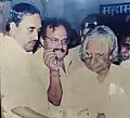On 31 May 2003, Singh (far left) during President of India, A. P. J. Abdul Kalam's visit of Jal Mandir