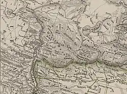 location of the Kara-Kyrgyz Khanate (West Burut) in 1847