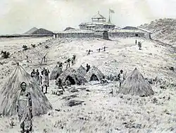 View of the fort built in Karema by the Congo Free State (1883)