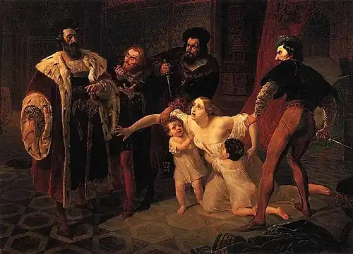 The Death of Ines de Castro, 1834, Russian Museum