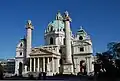 Karlskirche, Vienna, 1716–23
