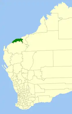 Location in Western Australia