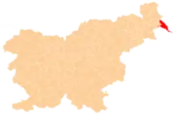 The location of the Municipality of Lendava