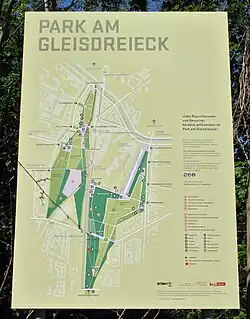 Map of the three park parts.