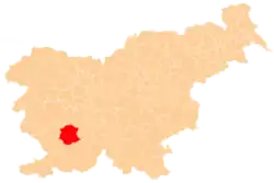 The location of the Municipality of Postojna