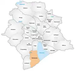 The quarter of Wollishofen in Zurich