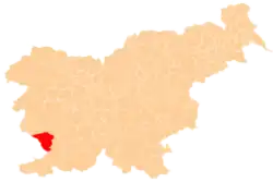 The location of the Municipality of Sežana