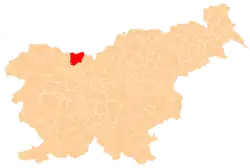 The location of the Municipality of Tržič