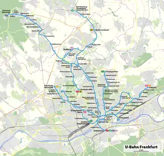 U-Bahnnetz Frankfurt
